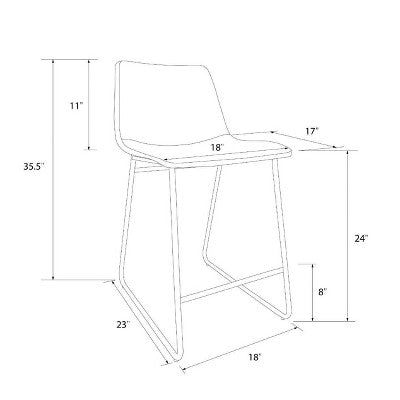 Bowden Faux Leather Counter Height Barstool - Threshold™
