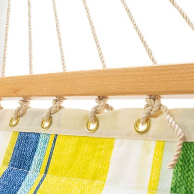 11.3' Pillowtop Outdoor Fabric Hammock Summer Stripe Yellow/Red/Blue - Threshold™