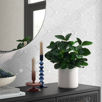  Green Leaf Plant In White Pot - Threshold™