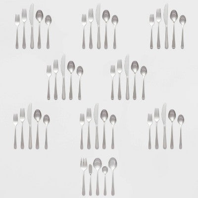  45pc Harrington Flatware Set Silver - Threshold™