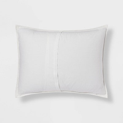  Embroidered Grid Sham Blue - Threshold