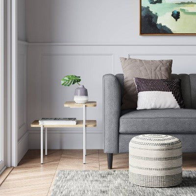  Darien Pouf Textured Neutral - Threshold™