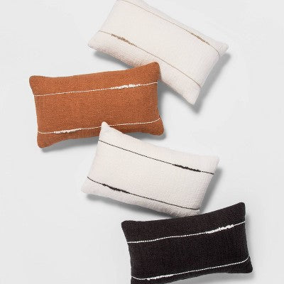  Embroidered Thin Line Lumbar Throw Pillow - Threshold™