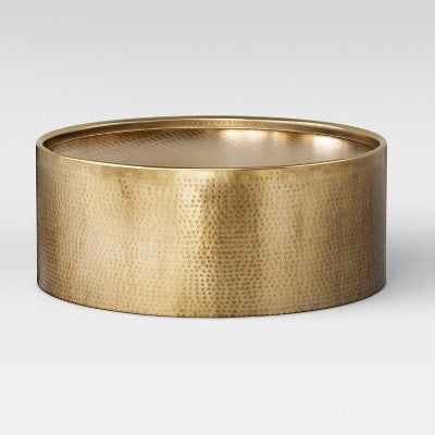  Manila Round Hammered Drum Coffee Table - Threshold™