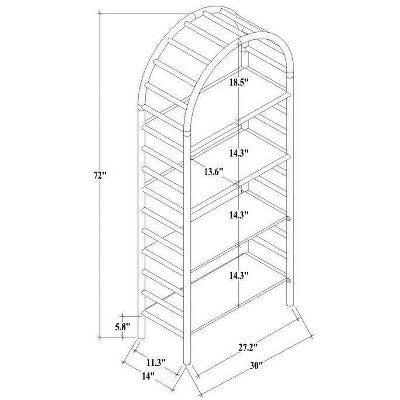  72" Holladay Curved Wooden Bookcase - Threshold™ Designed With Studio McGee