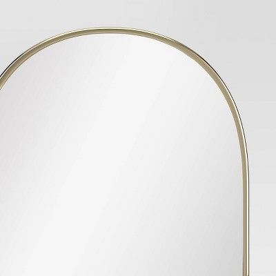  25"x65" Metal Tube Floor Mirror Gold - Threshold™