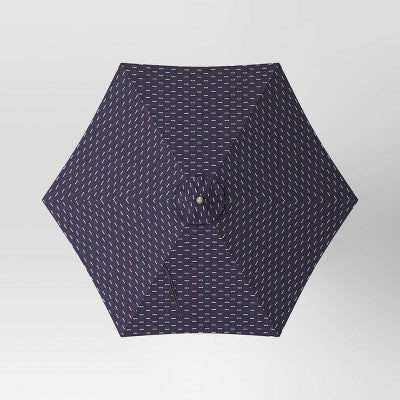  9'x9' Arete Market Patio Umbrella Navy - Threshold™