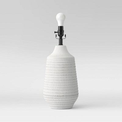  19"x8.5" Large Textured Ceramic Lamp Base White - Threshold™