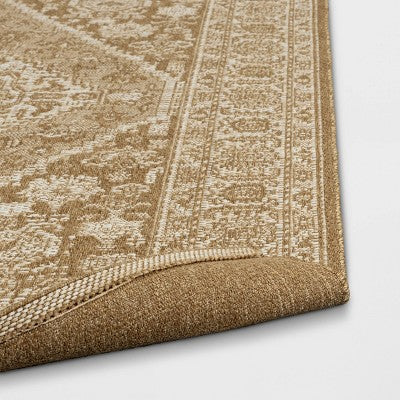  Persian Rectangular Flat Woven Outdoor Area Rug Beige - Threshold™