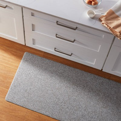  60" X 20" Basketweave Comfort Runner Mat Gray - Threshold™