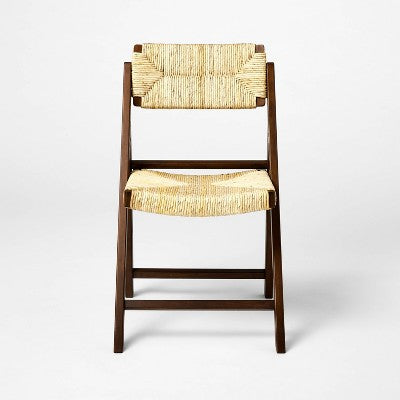  Set Of 2 Folding Woven Dining Chairs Dark Brown - Threshold™ Designed With Studio McGee