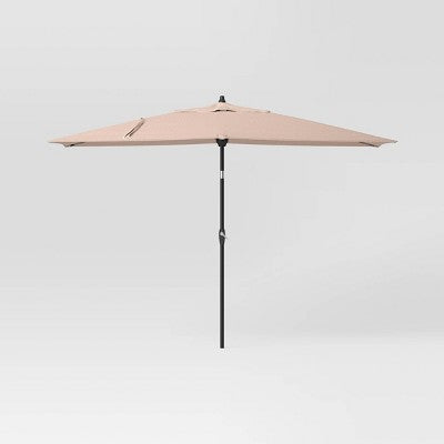  10'x6' Rectangular Market Patio Umbrella - Black Pole - Threshold™