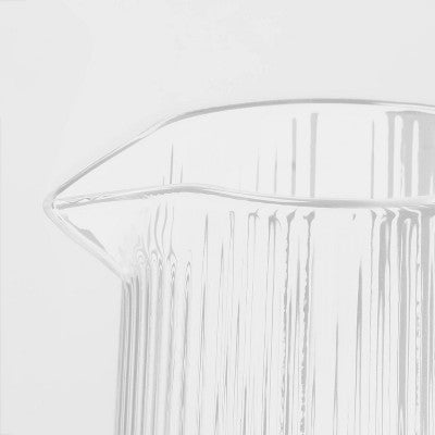  Ribbed Glass Pitcher Clear - Threshold™: 40.5oz Dishwasher-Safe Beverage Server For Hot/Cold Drinks