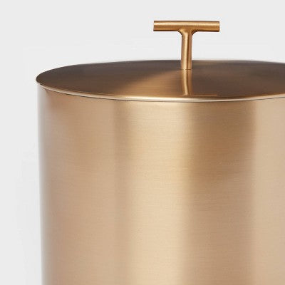  Metal Ice Bucket With Tongs Gold - Threshold™