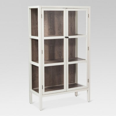 56.2" Hadley Library Cabinet With Glass Shell White - Threshold™
