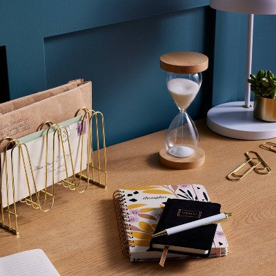  Decorative 10-Minute Hourglass With Rubber Wood Base - Threshold™