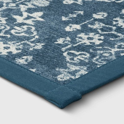  Vintage Print Comfort Rug Blue - Threshold™