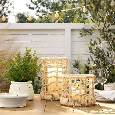  Artificial Small Fern In Cement Pot Green - Threshold™ Designed With Studio McGee