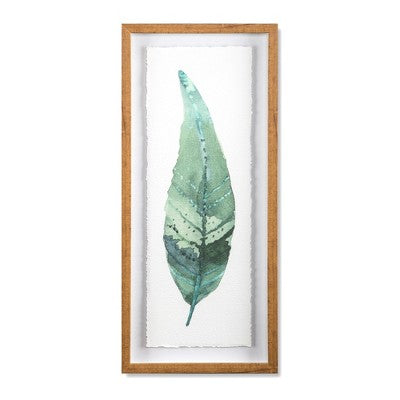  (Set Of 3) 28"x12" Framed Leaves Decorative Wall Art White - Threshold™
