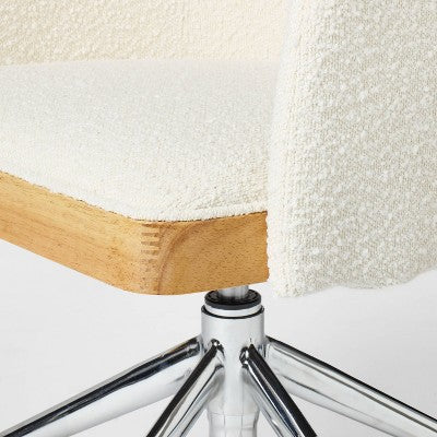  Upholstered Adjustable Height Office Chair Cream - Threshold™ Designed With Studio McGee