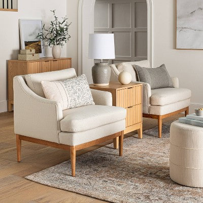  Howell Upholstered Accent Chair With Wood Base - Threshold™ Designed With Studio McGee