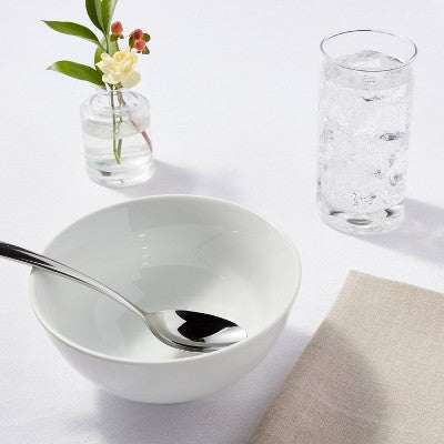  34oz Porcelain Noodle Bowl White - Threshold™: Microwave & Dishwasher Safe, Ramen & Soup Bowl, Traditional Dining