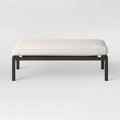  Ryegate 2pc 4' Mini Patio Daybed With Ottoman Weathered Teak - Threshold™