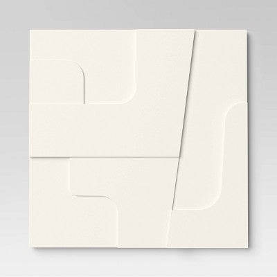  (Set Of 4) 12" X 12" 3D Decorative Graphic Tiles White - Threshold™