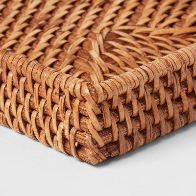  Rattan Tray Light Brown - Threshold™