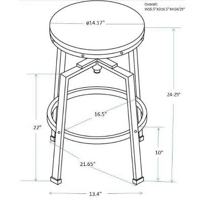  Lewiston Adjustable Swivel Barstool - Threshold