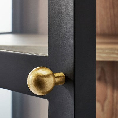  60" Crystal Cove Glass Cabinet Black - Threshold™ Designed With Studio McGee
