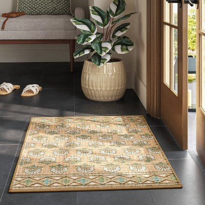  2'x3' Comfort Mat Bohome Accent Rug Yellow - Threshold™