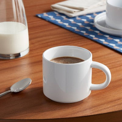  16oz Stoneware Stella Mug White - Threshold™: Dishwasher & Microwave Safe, Coffee & Holiday Drinkware