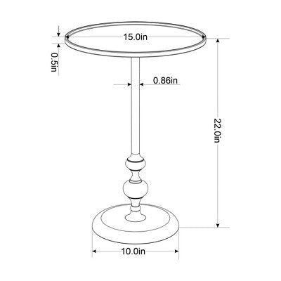  Londonberry Turned Accent Table Brass - Threshold