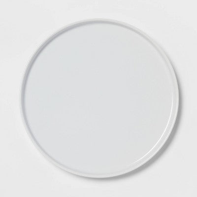  12pc Stoneware Stella Dinnerware Sets White - Threshold™: Solid Dishware Set, Service For 4, Microwave & Dishwasher Safe
