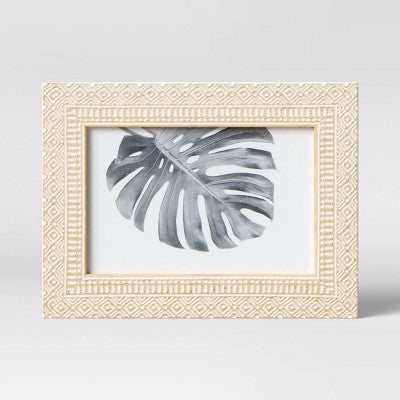  4" X 6" Global Diamond Table Frame Natural/White - Threshold™