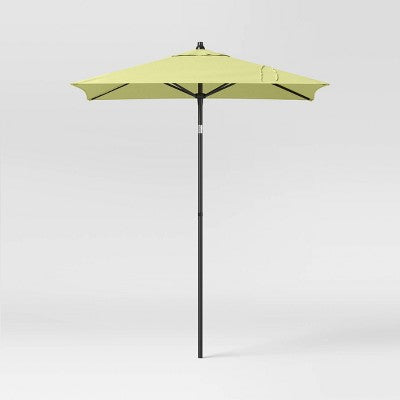  6' Square Outdoor Patio Market Umbrella With Black Pole - Threshold™