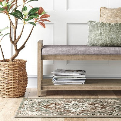  2'x3' Rowland Companion Persian Style Woven Accent Rug Gray - Threshold™