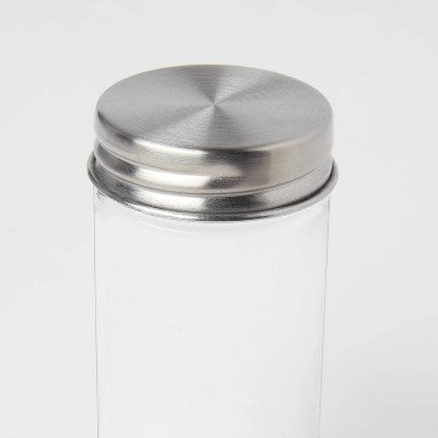  2oz 12pk Round Spice Jar Set - Threshold™: Glass Condiment Servers, Hand Wash, Traditional Style, Clear, 2.7 Volume Capacity
