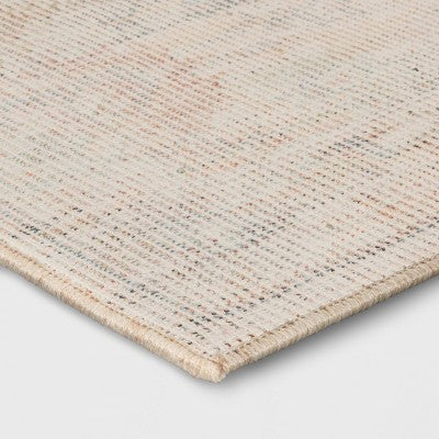  28"x84" Floral Persian Washable Runner Rug Ivory - Threshold™