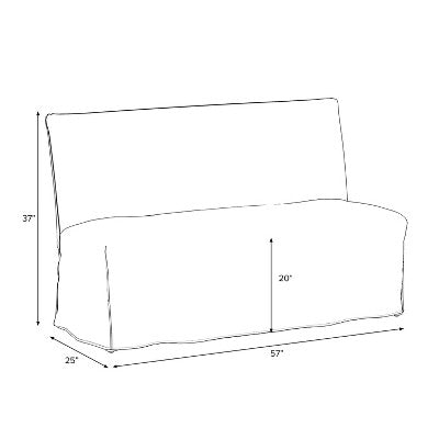  Replacement Slipcover Only For 57" Jean Dining Banquette - Threshold™