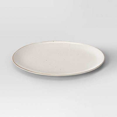  Medium Ceramic Serving Platter Ivory - Threshold™