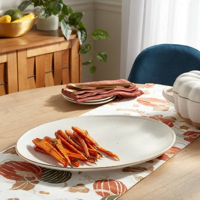  Medium Ceramic Serving Platter Ivory - Threshold™