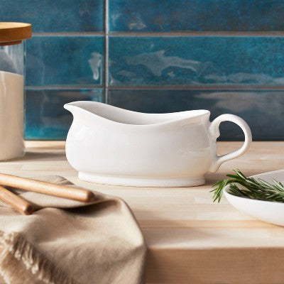  Porcelain Gravy Boat 20oz White - Threshold™