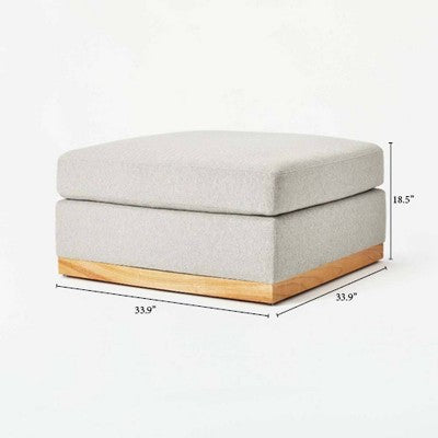  Woodland Hills Modular Sectional Ottoman Light Gray - Threshold™ Designed With Studio McGee