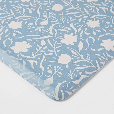  30" X 18" Floral Comfort Mat Blue - Threshold™