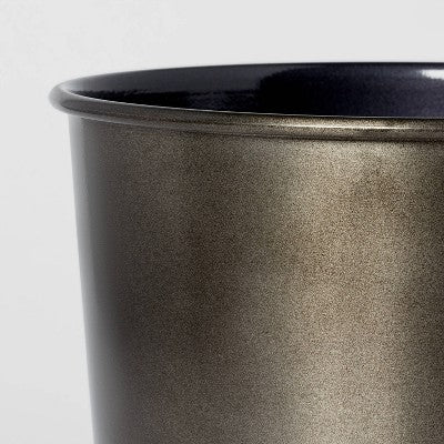  Aluminum Waste With Aged Metal Finish Gray - Threshold™