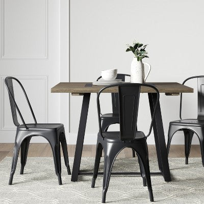  Brimfield Metal Base Extendable Dining Table Brown - Threshold™
