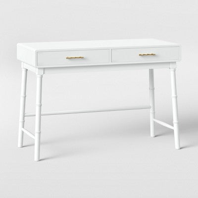 Oslari Wood Writing Desk With Drawers White - Threshold™