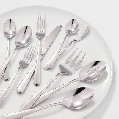  45pc Harrington Flatware Set Silver - Threshold™